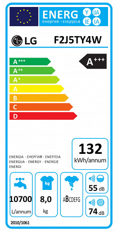 Veļas mašīna  F2J5TY4W