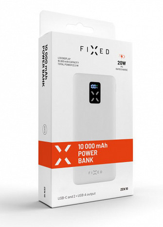 Ārējais akumulators (power bank)  FIXZEN-10-WH
