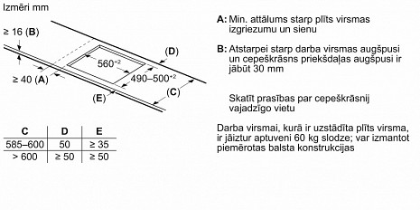 Plīts virsma  PIE63KHC1Z