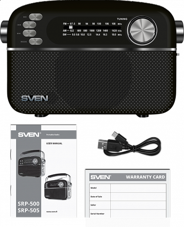Radio  SRP-505 melns