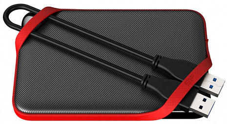 Cietais disks Silicon Power Portable Hard Drive ARMOR A62 1000 GB, USB 3.2 Gen1, Black/Red SP010TBPHD62SS3K