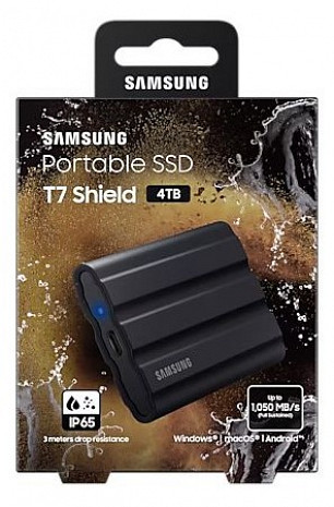 Cietais disks External SSD|SAMSUNG|T7|4TB|USB 3.2|Write speed 1000 MBytes/sec|Read speed 1050 MBytes/sec|MU-PE4T0S/EU MU-PE4T0S/EU