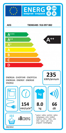 Veļas žāvētājs  T8DBG48S