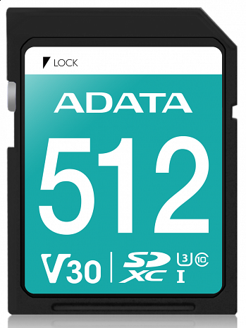Atmiņas karte MEMORY SDXC 512GB V30/ASDX512GUI3V30S-R ADATA ASDX512GUI3V30S-R