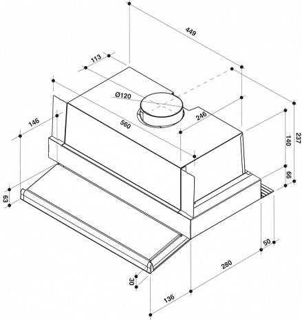 Tvaika nosūcējs  WSK 64 FLS X